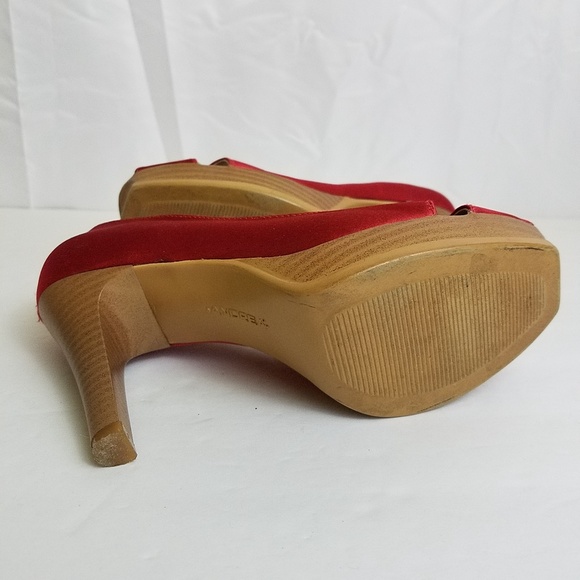 andrea red high heel shoes size 6 [SH1] - Picture 6 of 7